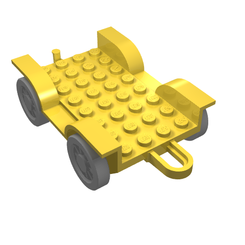 Part 4796c01 - Fabuland Car Chassis 6 x 8 with Hitch - De BrickPlaats