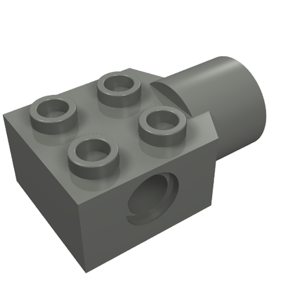 Part 48169 - Technic, Brick Modified 2 x 2 with Pin Hole and Rotation Joint Socket - De BrickPlaats