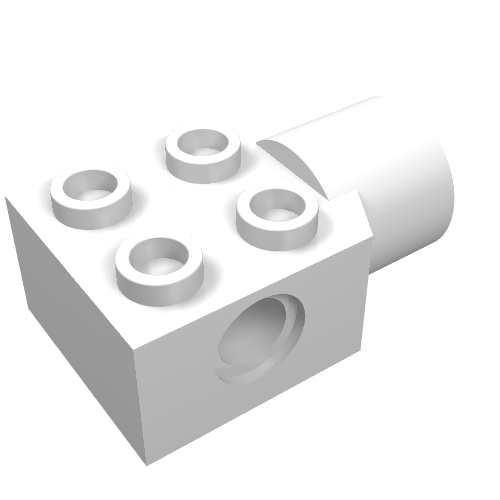 Part 48169 - Technic, Brick Modified 2 x 2 with Pin Hole and Rotation Joint Socket - De BrickPlaats