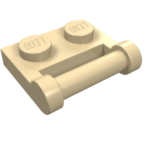 Part 48336 - Plate, Modified 1 x 2 with Bar Handle on Side - Closed Ends - De BrickPlaats