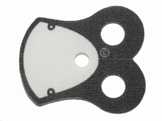 Part 48431pb05 - Minifigure Armor Pauldron Cloth with Black Neck and 2 Black Circles Pattern, Thick Border - De BrickPlaats