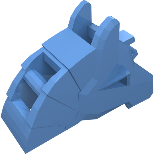 Part 48492 - Horse Battle Helmet, Angular - De BrickPlaats
