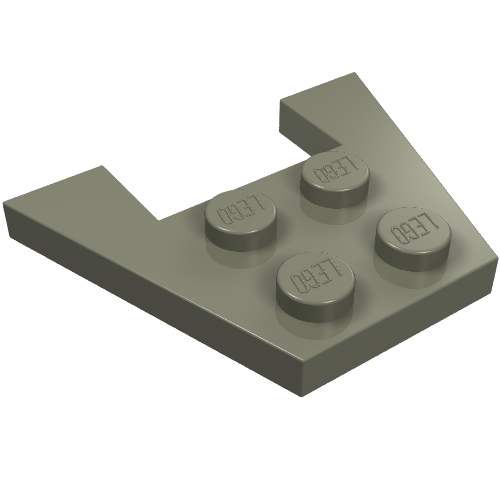 Part 4859 - Wedge, Plate 3 x 4 without Stud Notches - De BrickPlaats