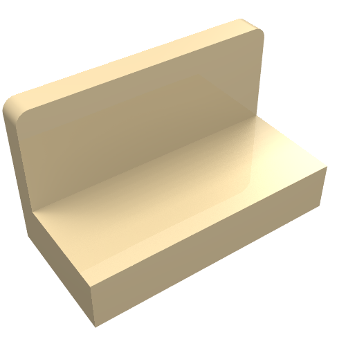 Part 4865b - Panel 1 x 2 x 1 with Rounded Corners - De BrickPlaats