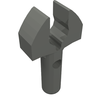 Part 48729b - Bar 1L with Clip Mechanical Claw - Cut Edges and Hole on Side - De BrickPlaats