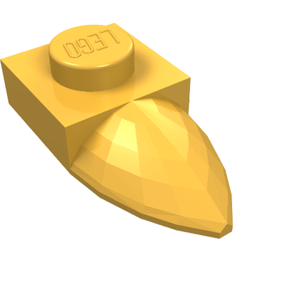 Part 49668 - Plate, Modified 1 x 1 with Tooth Horizontal - De BrickPlaats