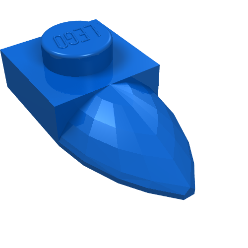 Part 49668 - Plate, Modified 1 x 1 with Tooth Horizontal - De BrickPlaats