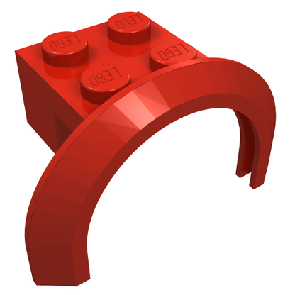 Part 50745 - Vehicle, Mudguard 4 x 2 1/2 x 1 2/3 with Arch Round - De BrickPlaats