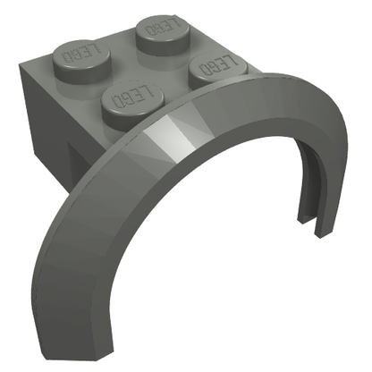 Part 50745 - Vehicle, Mudguard 4 x 2 1/2 x 1 2/3 with Arch Round - De BrickPlaats