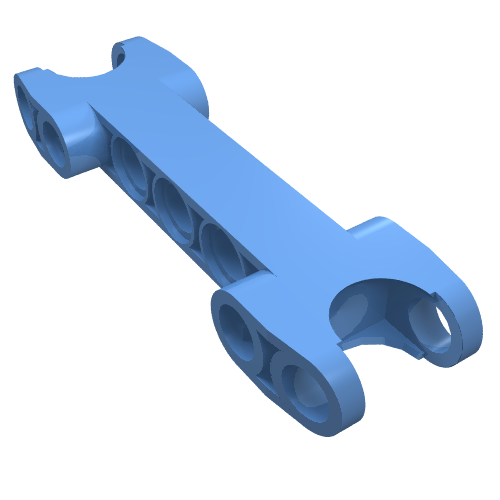 Part 50898 - Technic, Axle and Pin Connector 2 x 7 with 2 Ball Joint Sockets, Rounded Ends - De BrickPlaats