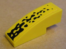 Part 50950pb017 - Slope, Curved 3 x 1 with Black Spots Pattern (Sticker) - Set 8117 - De BrickPlaats