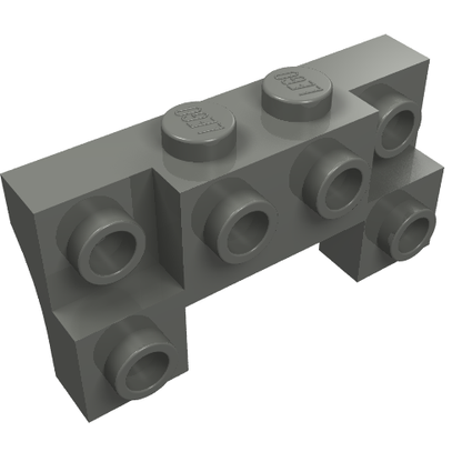 Part 52038 - Brick, Modified 2 x 4 - 1 x 4 with 2 Recessed Studs and Thick Side Arches - De BrickPlaats