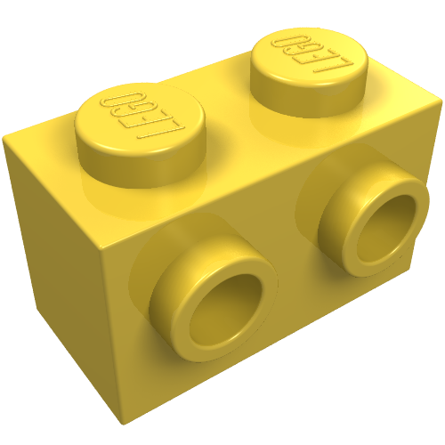 Part 52107 - Brick, Modified 1 x 2 with Studs on 2 Sides - De BrickPlaats