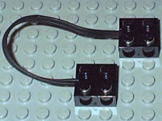 Part 5306bc015 - Electric, Wire with Brick 2 x 2 x 2/3 Pair, 15 Studs Long - De BrickPlaats