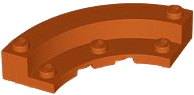 Part 5532 - Brick, Round Corner 5 x 5 Macaroni with 4 x 4 Round Plate Macaroni - De BrickPlaats