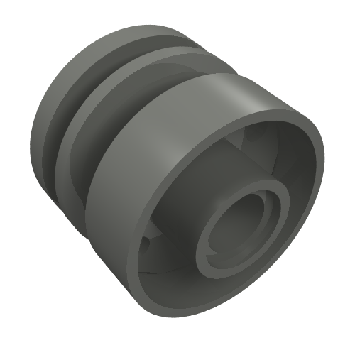 Part 55981 - Wheel 18mm D. x 14mm with Pin Hole, Fake Bolts and Shallow Spokes - De BrickPlaats
