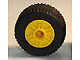 Part 55981c03 - Wheel 18mm D. x 14mm with Pin Hole, Fake Bolts and Shallow Spokes with Black Tire 30.4 x 14 Solid (55981 / 58090) - De BrickPlaats