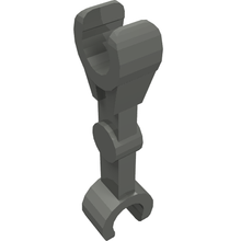 Part 59230 - Arm Mechanical, Straight with Clips at 90 degrees (Vertical Grip) - De BrickPlaats