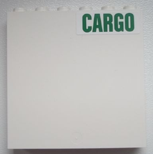 Part 59349pb070R - Panel 1 x 6 x 5 with Green 'CARGO' Pattern Upper Right (Sticker) - Set 60020 - De BrickPlaats