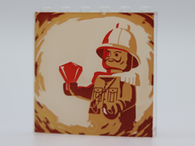 Part 59349pb177 - Panel 1 x 6 x 5 with Baron von Barron and Red Diamond Pattern - De BrickPlaats
