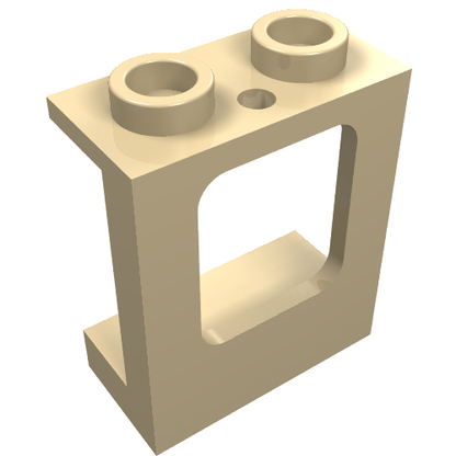 Part 60032 - Window 1 x 2 x 2 Plane, Single Hole Top and Bottom for Glass - De BrickPlaats