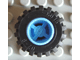 Part 6014bc01 - Wheel 11mm D. x 12mm, Hole Notched for Wheels Holder Pin with Black Tire Offset Tread Small Wide (6014b / 6015) - De BrickPlaats