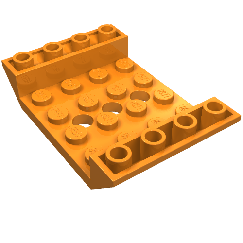 Part 60219 - Slope, Inverted 45 6 x 4 Double with 4 x 4 Cutout and 3 Holes - De BrickPlaats