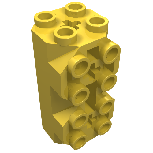 Part 6042 - Brick, Modified Octagonal 2 x 2 x 3 1/3 with Side Studs - De BrickPlaats