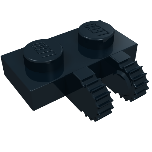 Part 60471 - Hinge Plate 1 x 2 Locking with 2 Fingers on Side and 9 Teeth - De BrickPlaats