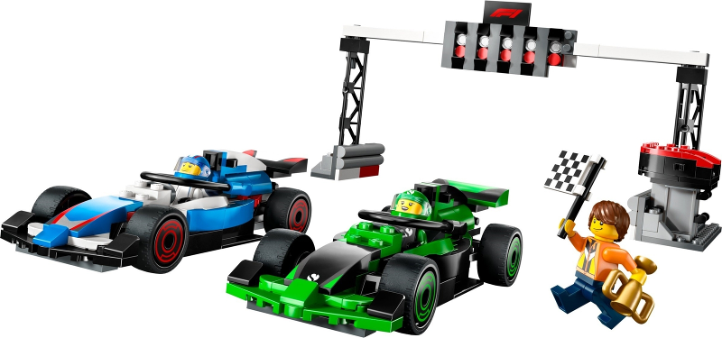 LEGO® F1 Grid with VCARB & Sauber Race Cars - De BrickPlaats