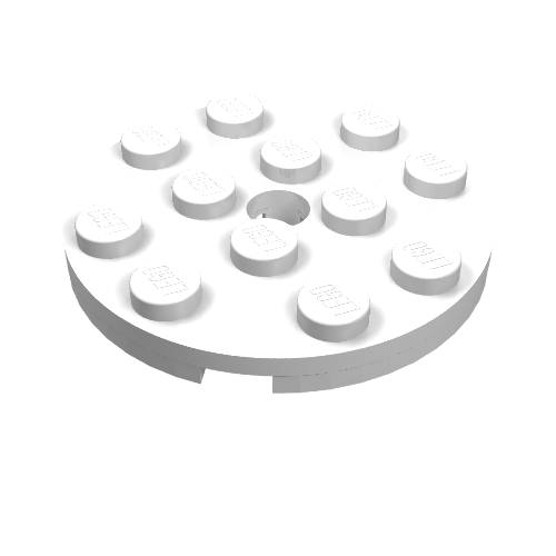 Part 60474 - Plate, Round 4 x 4 with Hole - De BrickPlaats