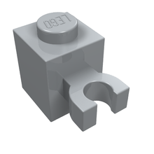 Part 60475 - Brick, Modified 1 x 1 with Open U Clip (Vertical Grip) - Solid Stud - De BrickPlaats