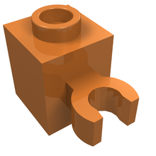 Part 60475b - Brick, Modified 1 x 1 with Open O Clip (Vertical Grip) - Hollow Stud - De BrickPlaats