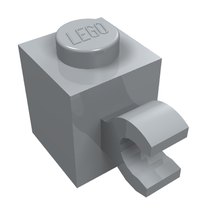 Part 60476 - Brick, Modified 1 x 1 with Clip (Horizontal Grip) - De BrickPlaats