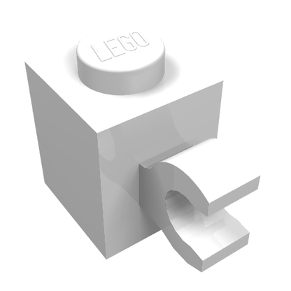 Part 60476 - Brick, Modified 1 x 1 with Clip (Horizontal Grip) - De BrickPlaats
