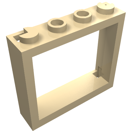 Part 60594 - Window 1 x 4 x 3 - No Shutter Tabs - De BrickPlaats