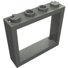 Part 60594 - Window 1 x 4 x 3 - No Shutter Tabs - De BrickPlaats