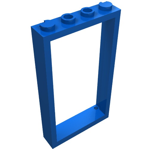 Part 60596 - Door, Frame 1 x 4 x 6 with 2 Holes on Top and Bottom - De BrickPlaats