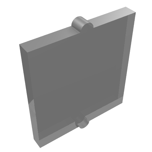 Part 60601 - Glass for Window 1 x 2 x 2 Flat Front - De BrickPlaats