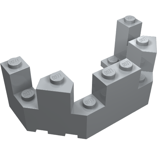 Part 6066 - Castle Turret Top 4 x 8 x 2 1/3 - De BrickPlaats