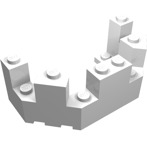 Part 6066 - Castle Turret Top 4 x 8 x 2 1/3 - De BrickPlaats