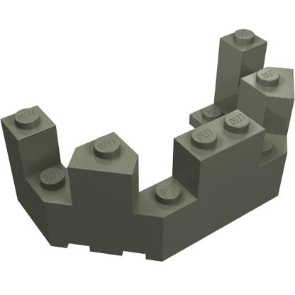 Part 6066 - Castle Turret Top 4 x 8 x 2 1/3 - De BrickPlaats