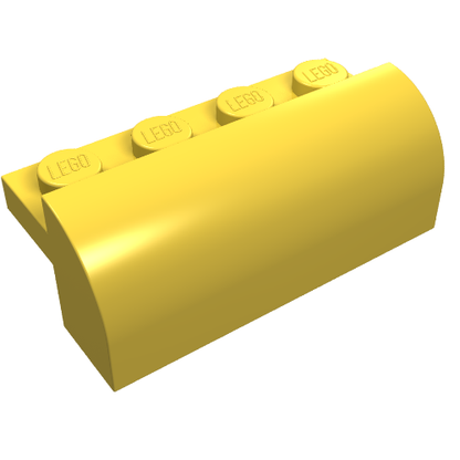 Part 6081 - Slope, Curved 2 x 4 x 1 1/3 with 4 Recessed Studs - De BrickPlaats
