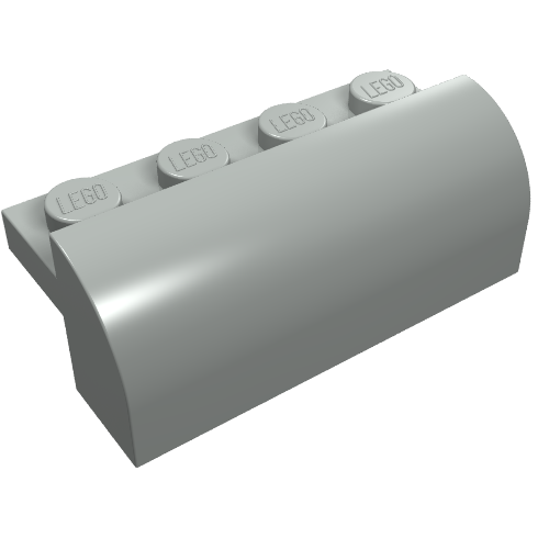 Part 6081 - Slope, Curved 2 x 4 x 1 1/3 with 4 Recessed Studs - De BrickPlaats