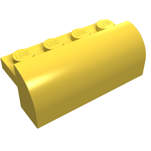 Part 6081 - Slope, Curved 2 x 4 x 1 1/3 with 4 Recessed Studs - De BrickPlaats