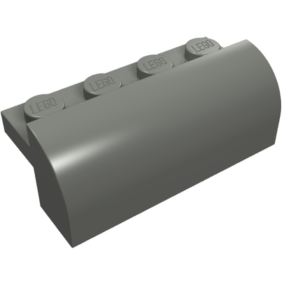 Part 6081 - Slope, Curved 2 x 4 x 1 1/3 with 4 Recessed Studs - De BrickPlaats