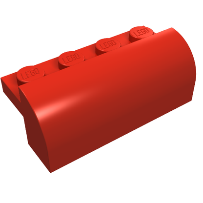 Part 6081 - Slope, Curved 2 x 4 x 1 1/3 with 4 Recessed Studs - De BrickPlaats