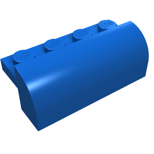 Part 6081 - Slope, Curved 2 x 4 x 1 1/3 with 4 Recessed Studs - De BrickPlaats