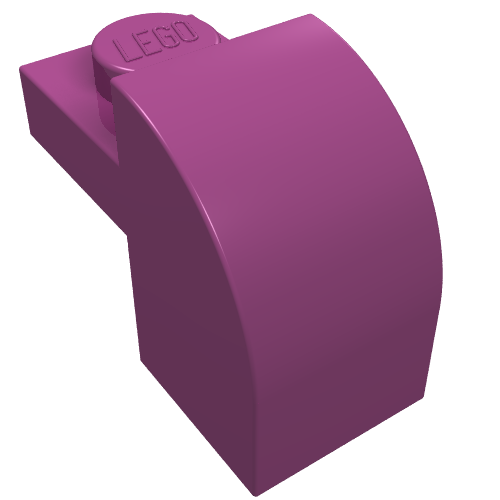 Part 6091 - Slope, Curved 2 x 1 x 1 1/3 with Recessed Stud - De BrickPlaats