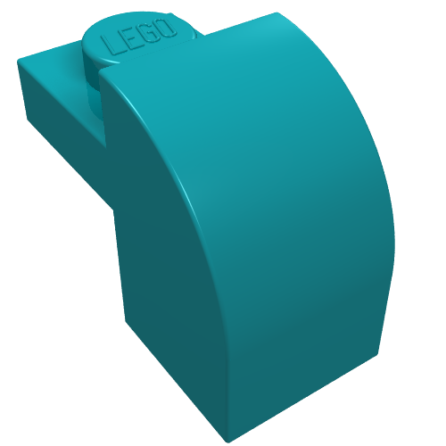 Part 6091 - Slope, Curved 2 x 1 x 1 1/3 with Recessed Stud - De BrickPlaats